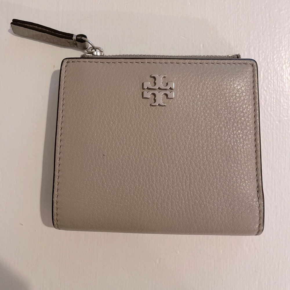 Tory Burch Taupe Leather Wallet